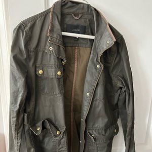 J Crew Old School Twill Field Jacket Waxed!!